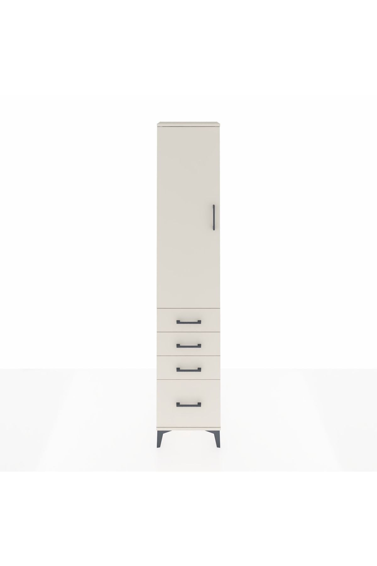 Arges Dolap 2 Raflı 4 Çekmeceli Tek Askılı 44x30x221 - S28M052V1A