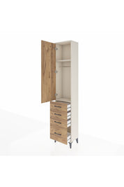 Arges Dolap 2 Raflı 4 Çekmeceli Tek Askılı 44x30x221 - S28M052V3A