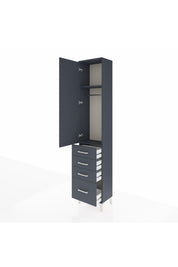 Arges Dolap 2 Raflı 4 Çekmeceli Tek Askılı 44x30x221 - S28M052V5A
