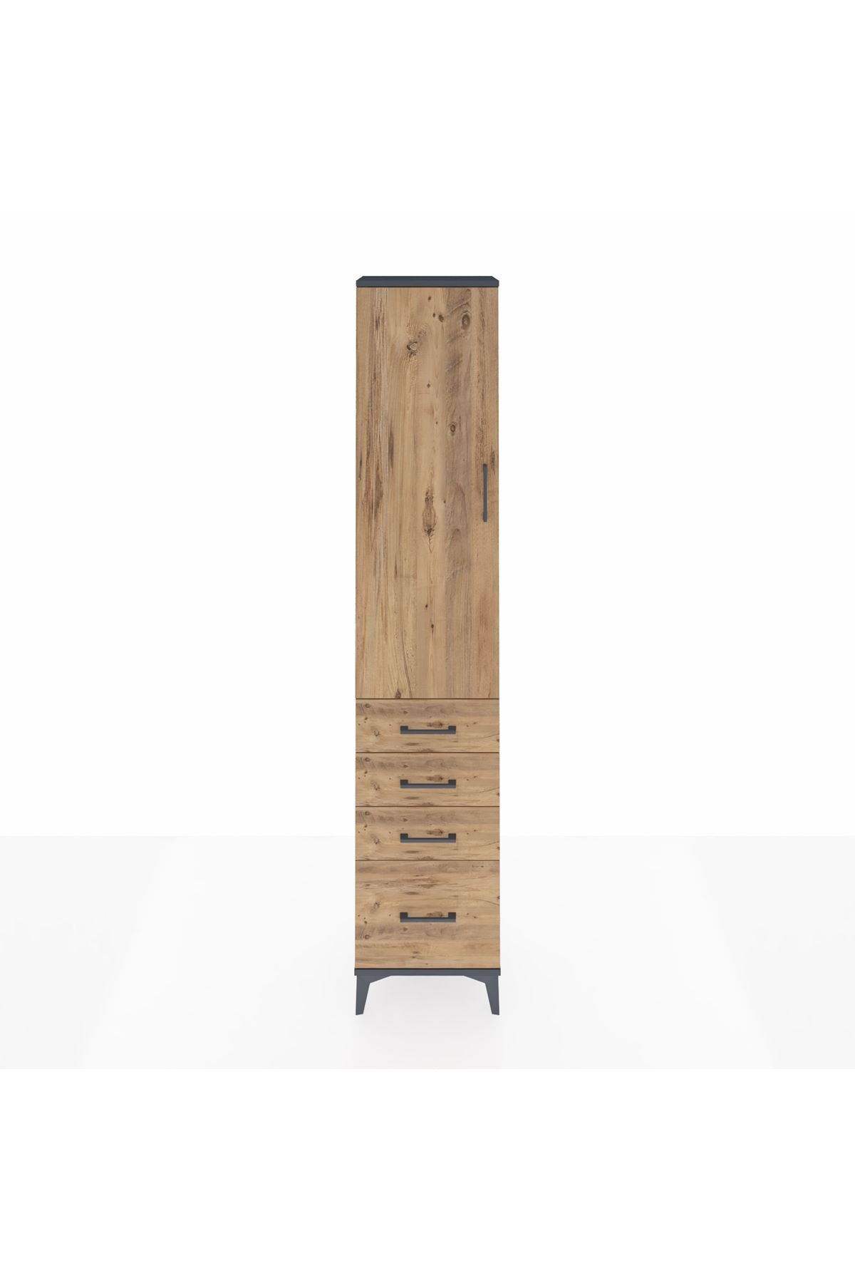 Arges Dolap 2 Raflı 4 Çekmeceli Tek Askılı 44x30x221 - S28M052V6A