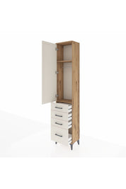 Arges Dolap 2 Raflı 4 Çekmeceli Tek Askılı 44x30x221 - S28M052V7A