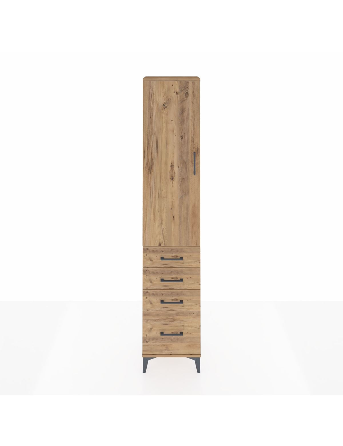 Arges Dolap 2 Raflı 4 Çekmeceli Tek Askılı 44x30x221 - S28M052V9A