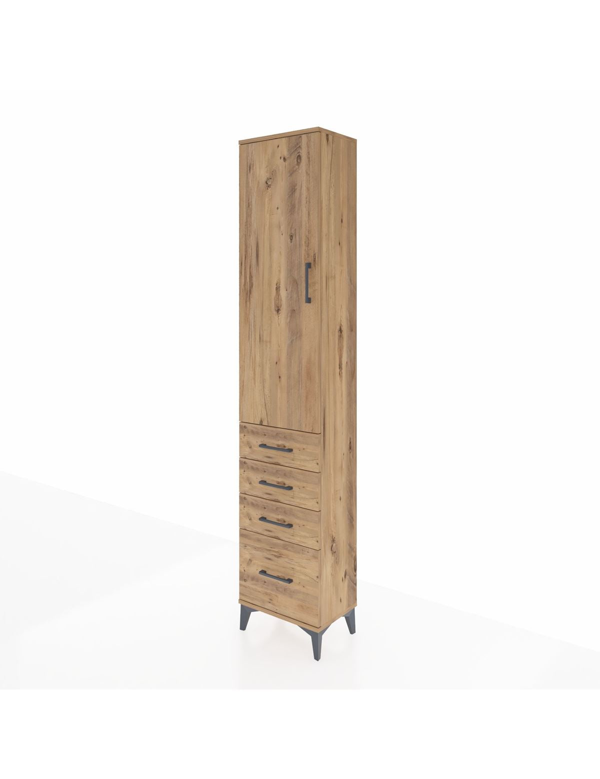 Arges Dolap 2 Raflı 4 Çekmeceli Tek Askılı 44x30x221 - S28M052V9A
