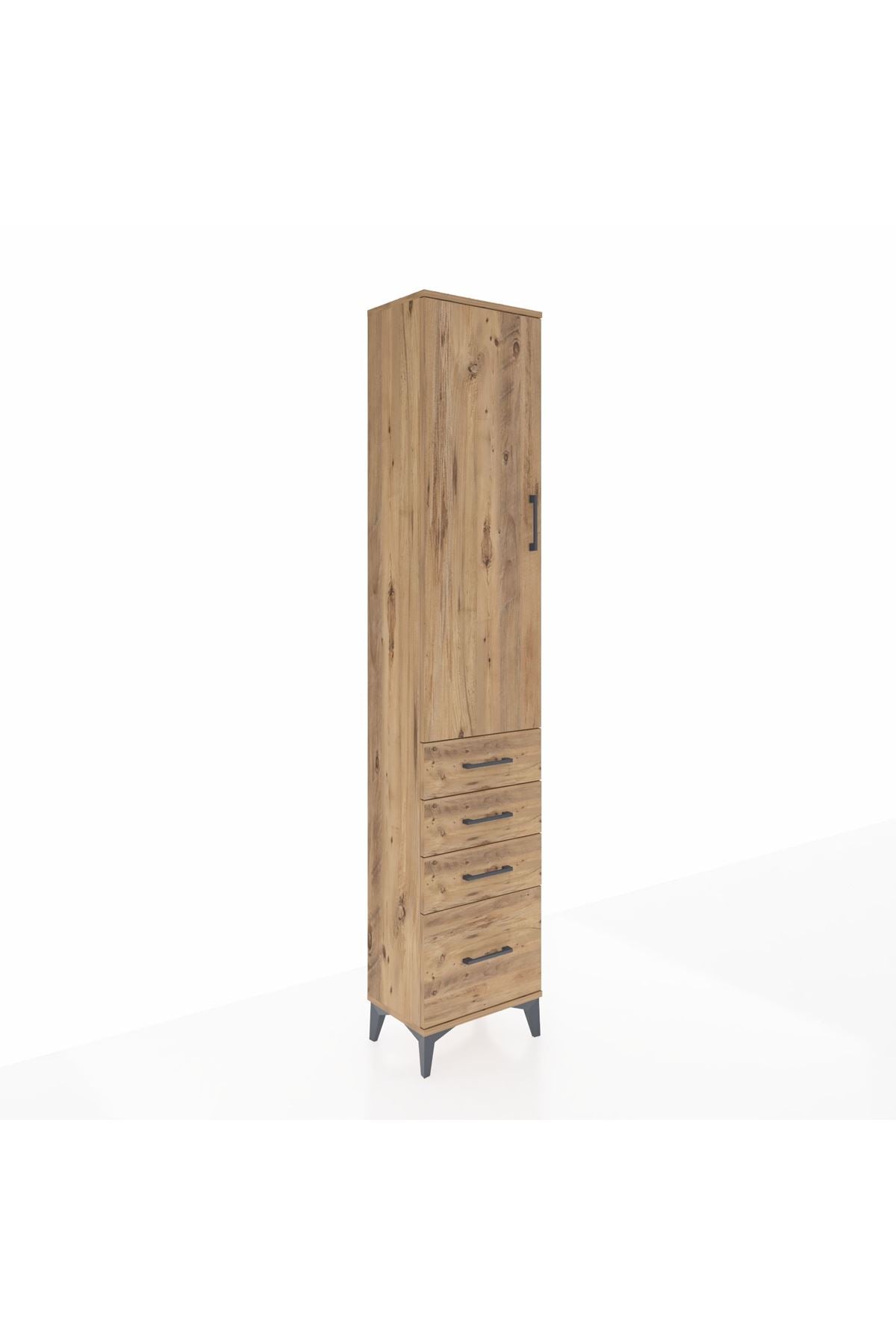Arges Dolap 3 Raflı 4 Çekmeceli Tek Kapaklı 44x30x221 - S28M053V9A