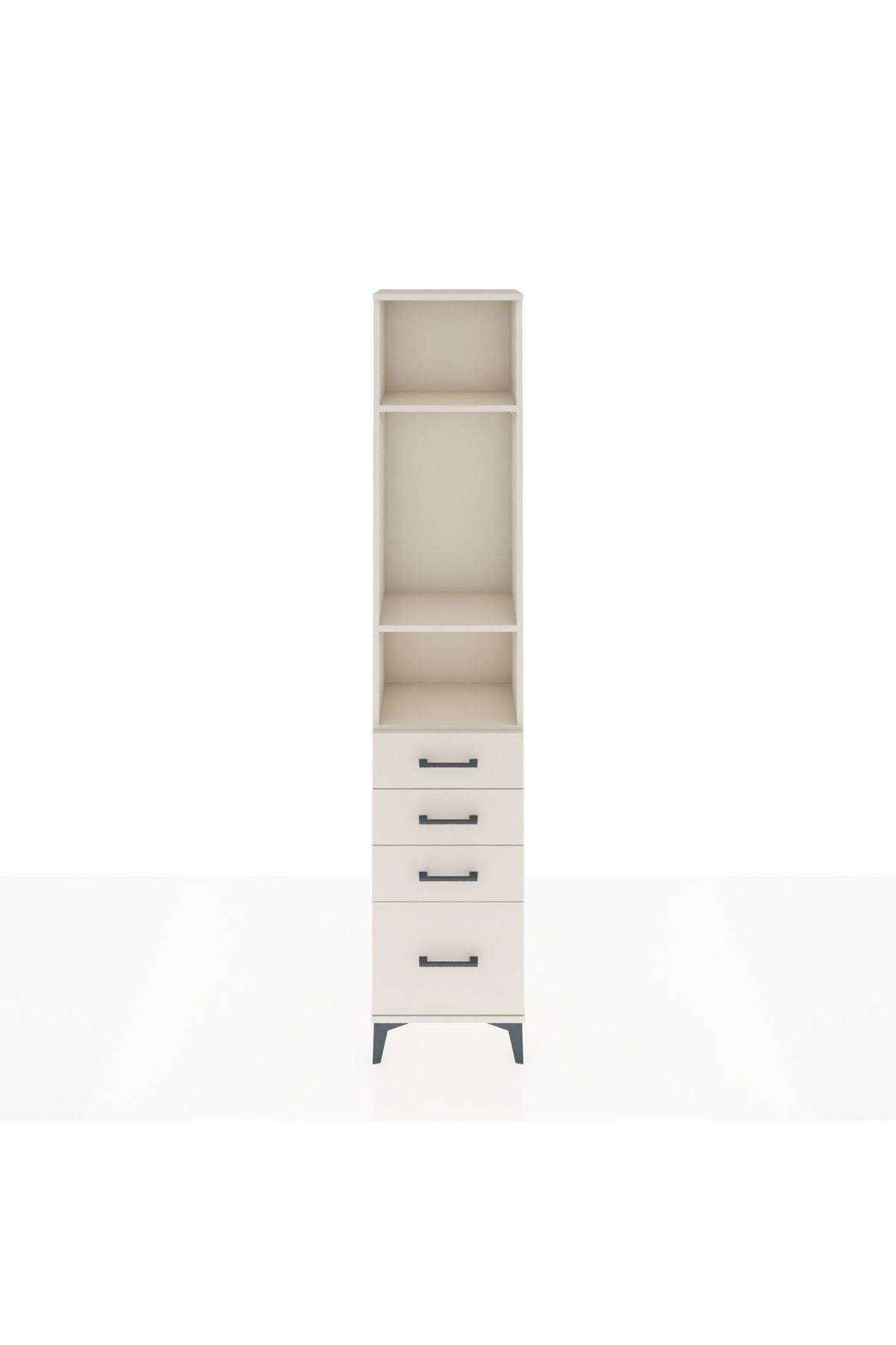 Arges Dolap 3 Raflı 4 Çekmeceli 44x30x221 - S28M054V1A