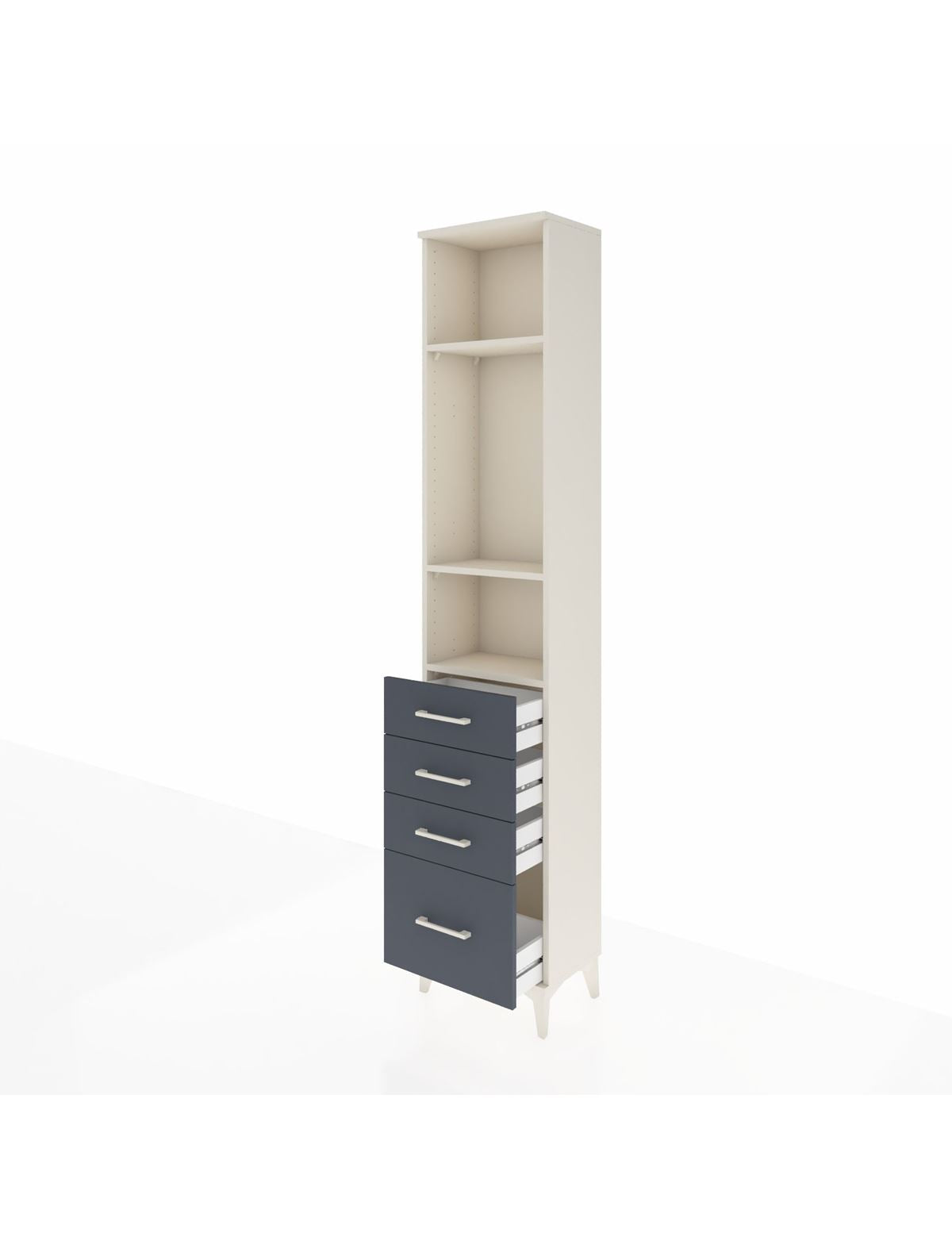 Arges Dolap 3 Raflı 4 Çekmeceli 44x30x221 - S28M054V2A