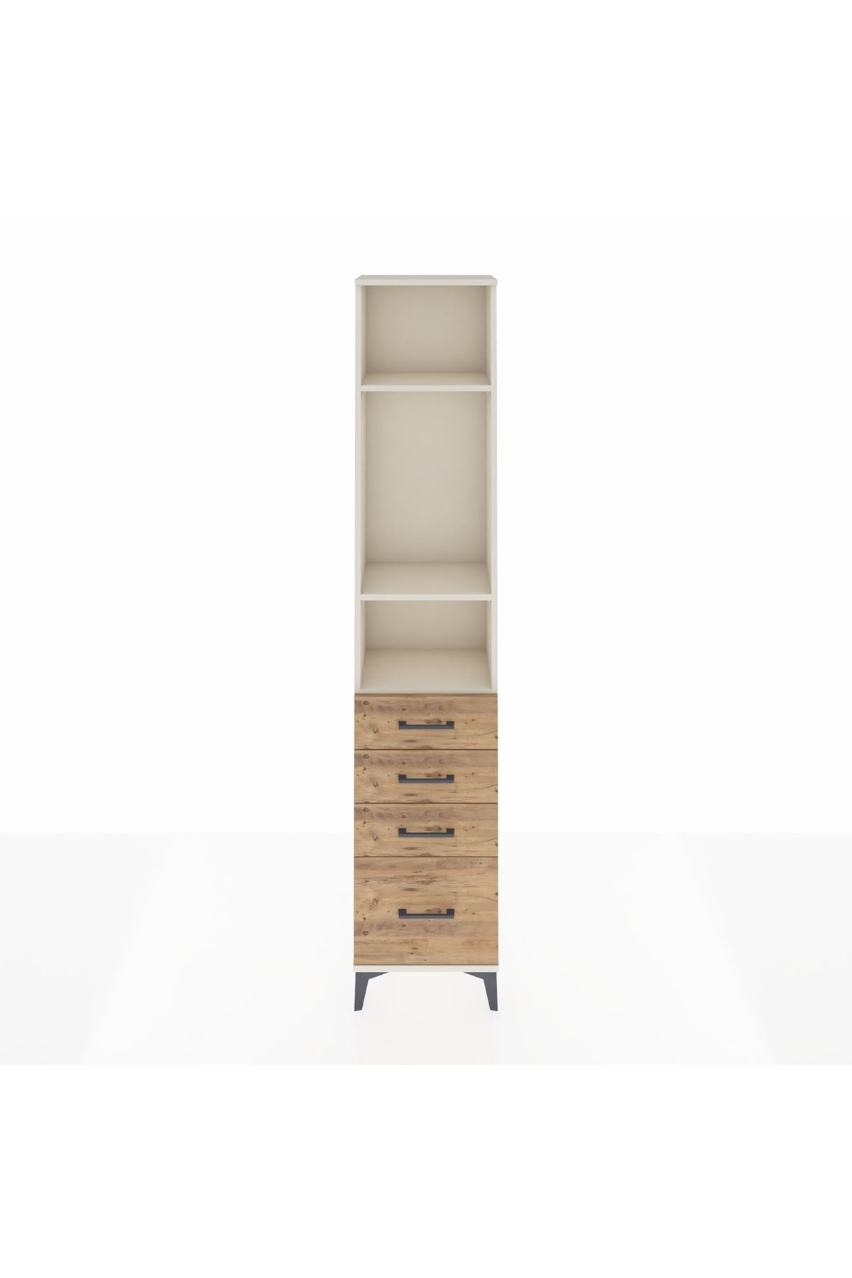 Arges Dolap 3 Raflı 4 Çekmeceli 44x30x221 - S28M054V3A