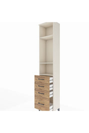 Arges Dolap 3 Raflı 4 Çekmeceli 44x30x221 - S28M054V3A