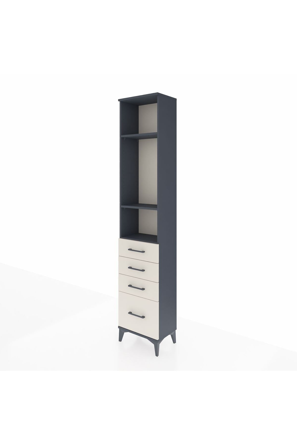 Arges Dolap 3 Raflı 4 Çekmeceli 44x30x221 - S28M054V4A