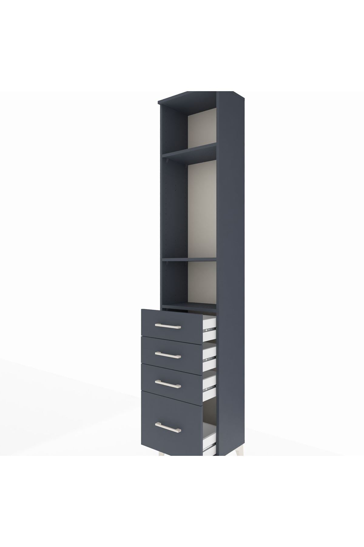 Arges Dolap 3 Raflı 4 Çekmeceli 44x30x221 - S28M054V5A