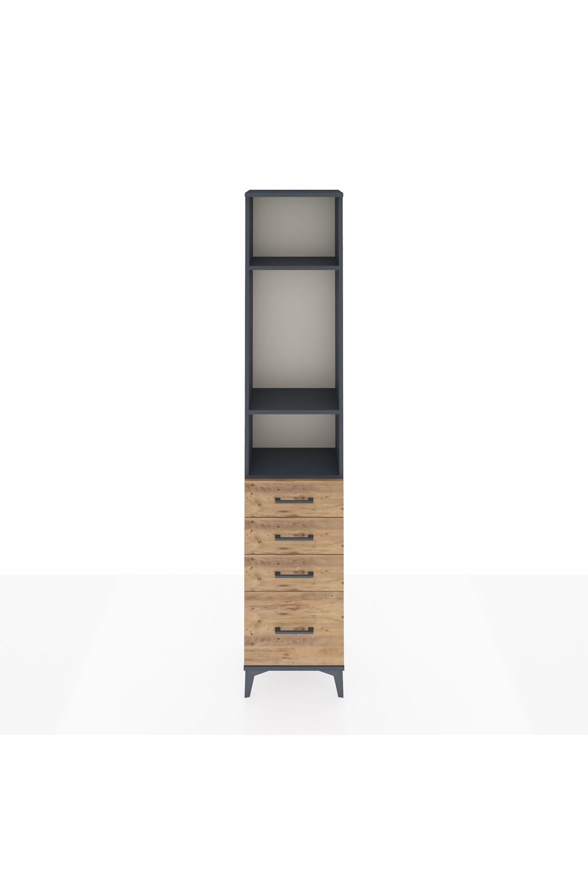 Arges Dolap 3 Raflı 4 Çekmeceli 44x30x221 - S28M054V6A