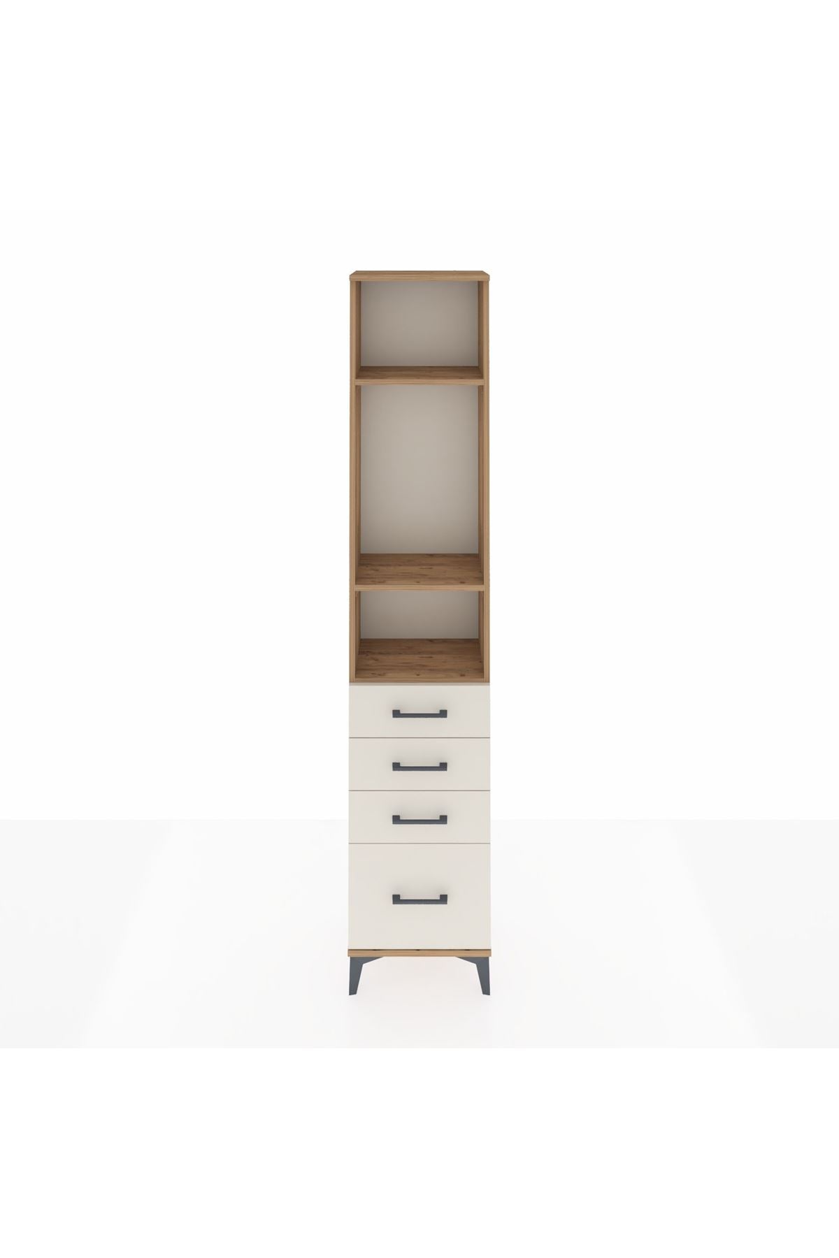 Arges Dolap 3 Raflı 4 Çekmeceli 44x30x221 - S28M054V7A