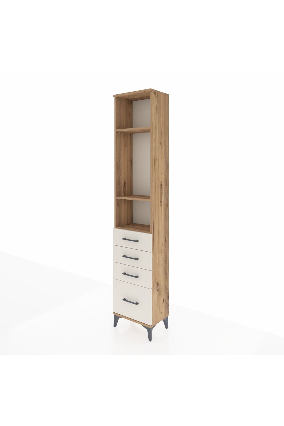 Arges Dolap 3 Raflı 4 Çekmeceli 44x30x221 - S28M054V7A