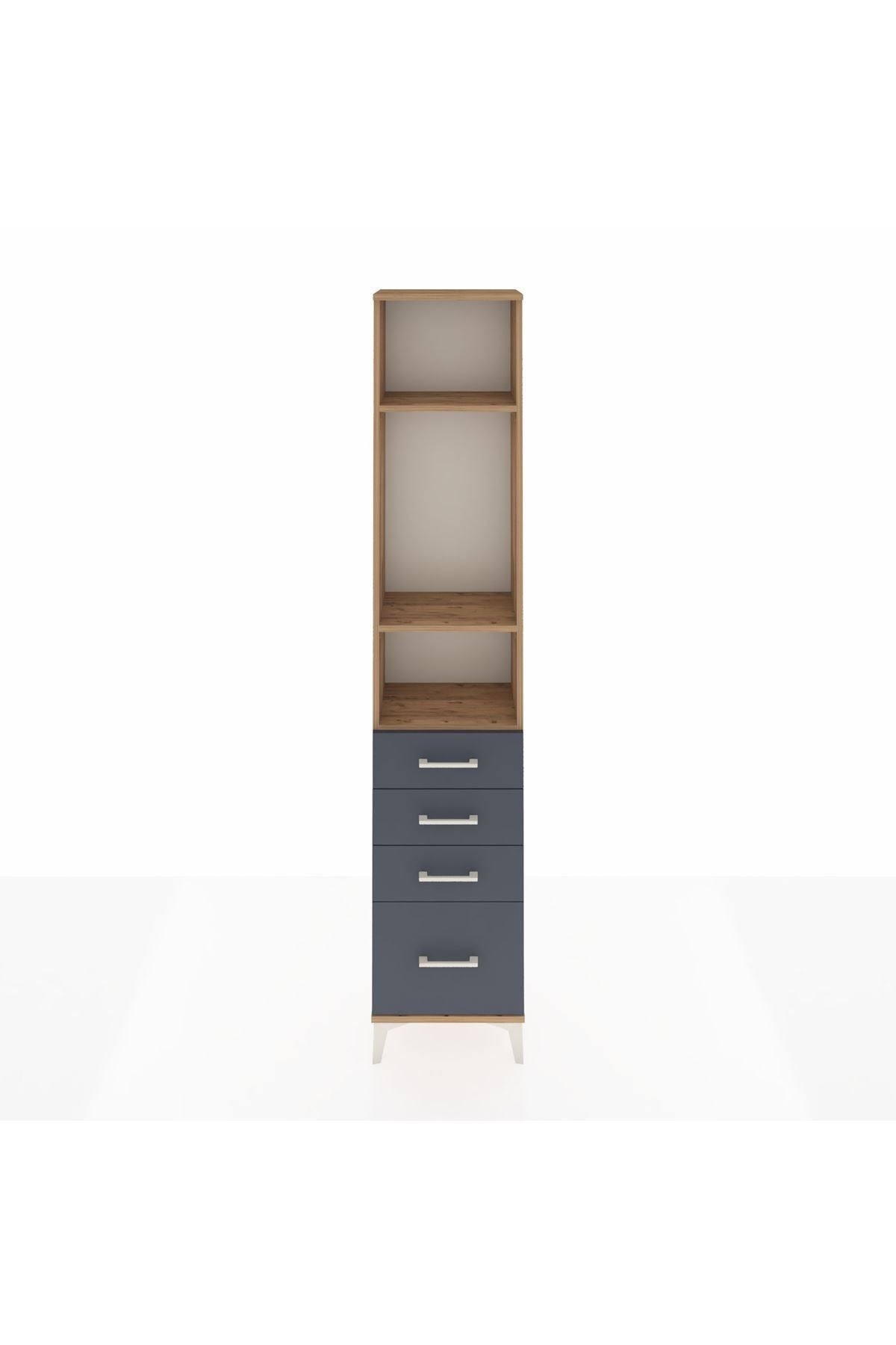 Arges Dolap 3 Raflı 4 Çekmeceli 44x30x221 - S28M054V8A