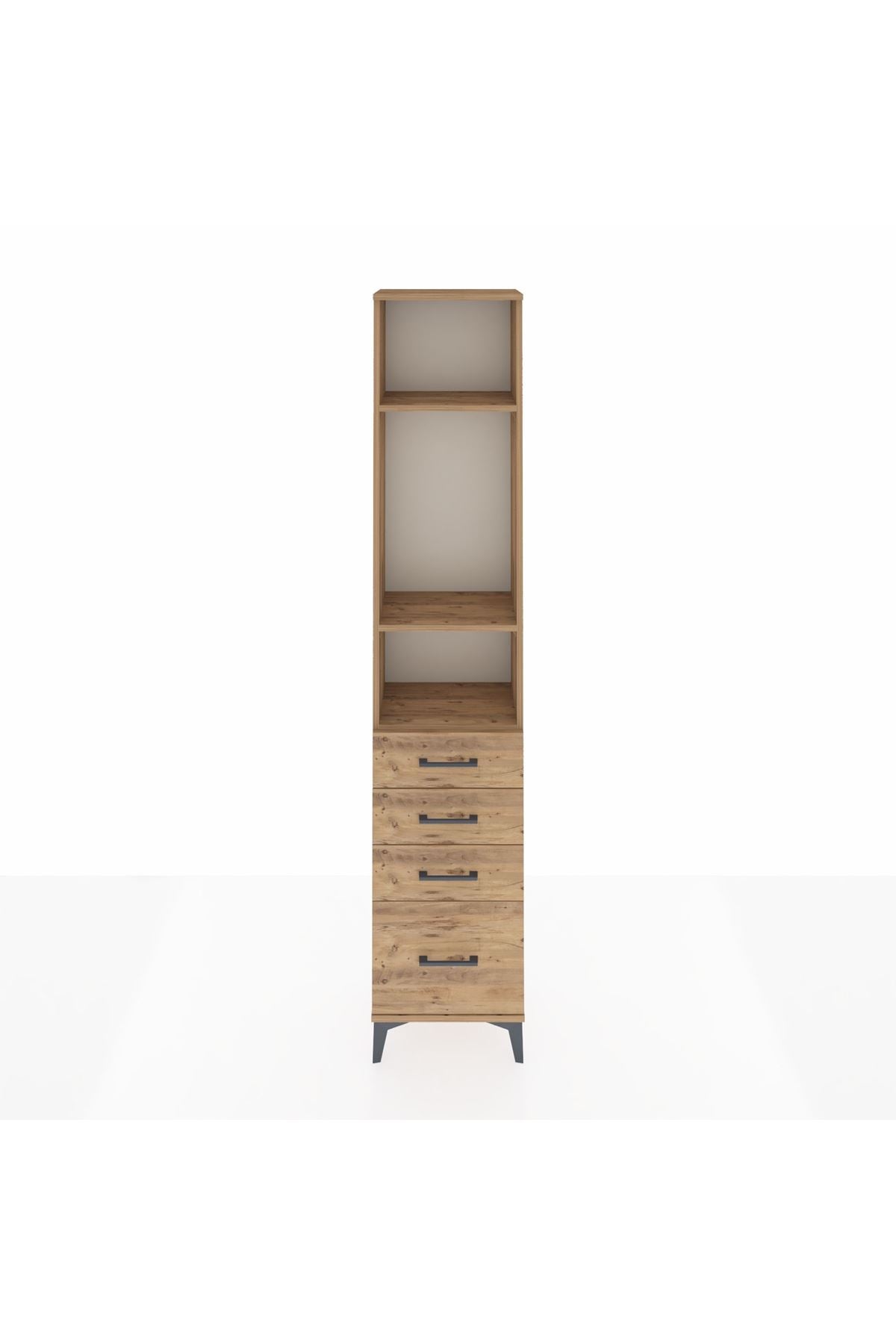 Arges Dolap 3 Raflı 4 Çekmeceli 44x30x221 - S28M054V9A