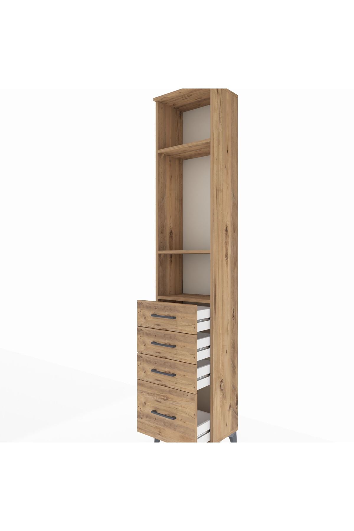 Arges Dolap 3 Raflı 4 Çekmeceli 44x30x221 - S28M054V9A