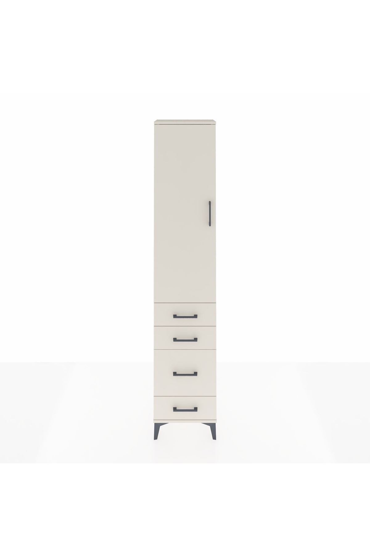 Arges Dolap 2 Raflı 4 Çekmeceli Tek Askılı 44x30x221 - S28M055V1A