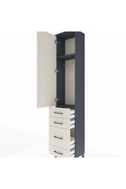 Arges Dolap 2 Raflı 4 Çekmeceli Tek Askılı 44x30x221 - S28M055V4A