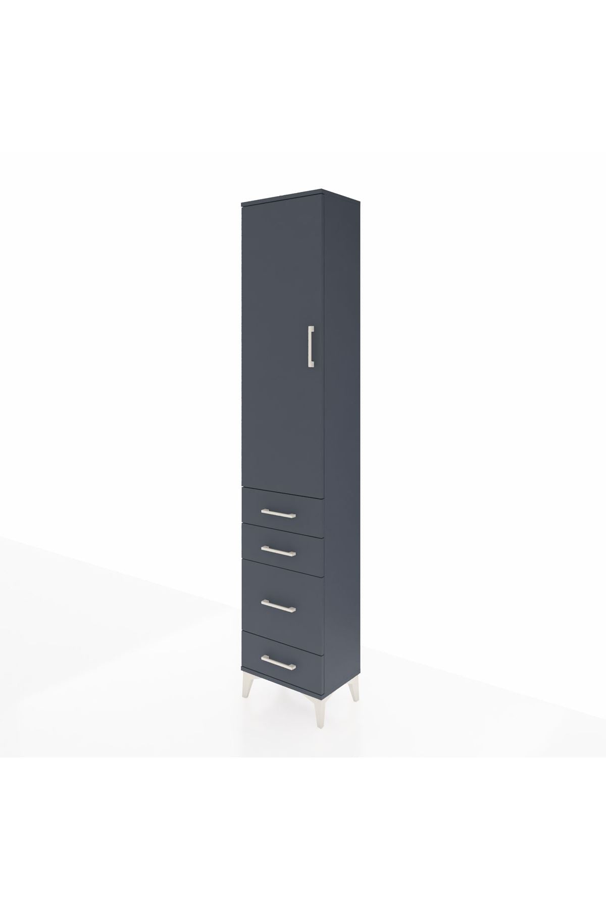 Arges Dolap 2 Raflı 4 Çekmeceli Tek Askılı 44x30x221 - S28M055V5A