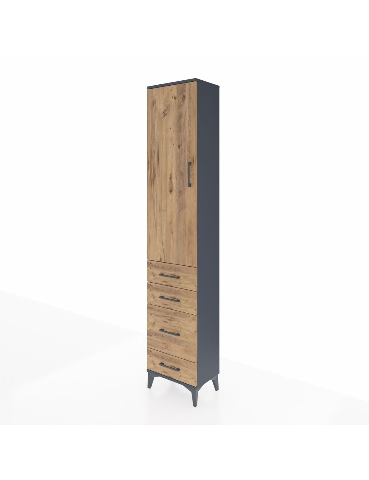 Arges Dolap 2 Raflı 4 Çekmeceli Tek Askılı 44x30x221 - S28M055V6A