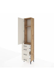 Arges Dolap 2 Raflı 4 Çekmeceli Tek Askılı 44x30x221 - S28M055V7A