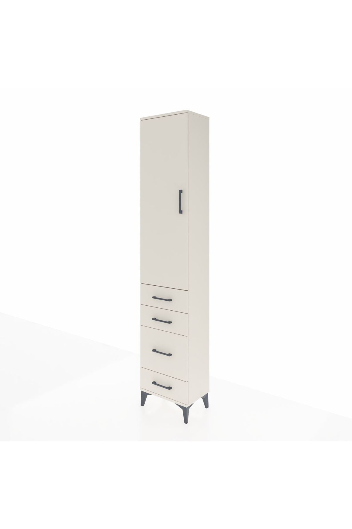 Arges Dolap 3 Raflı 4 Çekmeceli Tek Kapaklı 44x30x221 - S28M056V1A