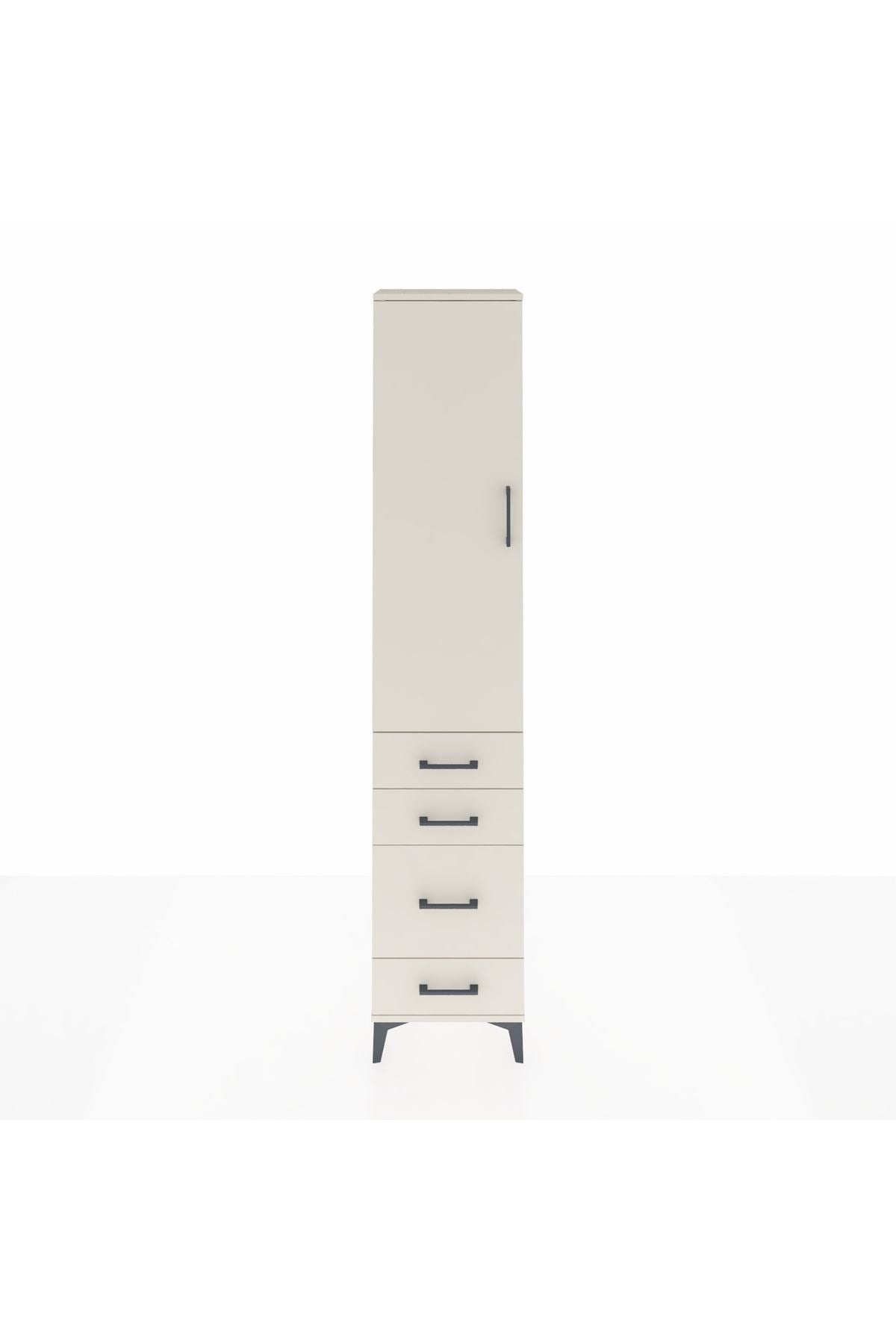Arges Dolap 3 Raflı 4 Çekmeceli Tek Kapaklı 44x30x221 - S28M056V1A