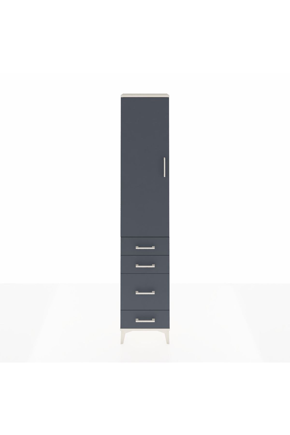Arges Dolap 3 Raflı 4 Çekmeceli Tek Kapaklı 44x30x221 - S28M056V2A