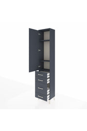 Arges Dolap 3 Raflı 4 Çekmeceli Tek Kapaklı 44x30x221 - S28M056V5A