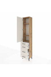 Arges Dolap 3 Raflı 4 Çekmeceli Tek Kapaklı 44x30x221 - S28M056V7A
