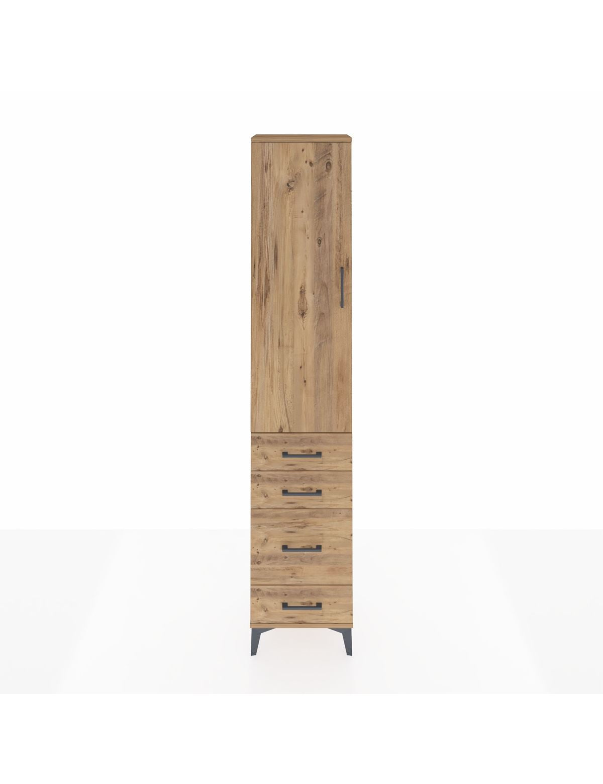 Arges Dolap 3 Raflı 4 Çekmeceli Tek Kapaklı 44x30x221 - S28M056V9A