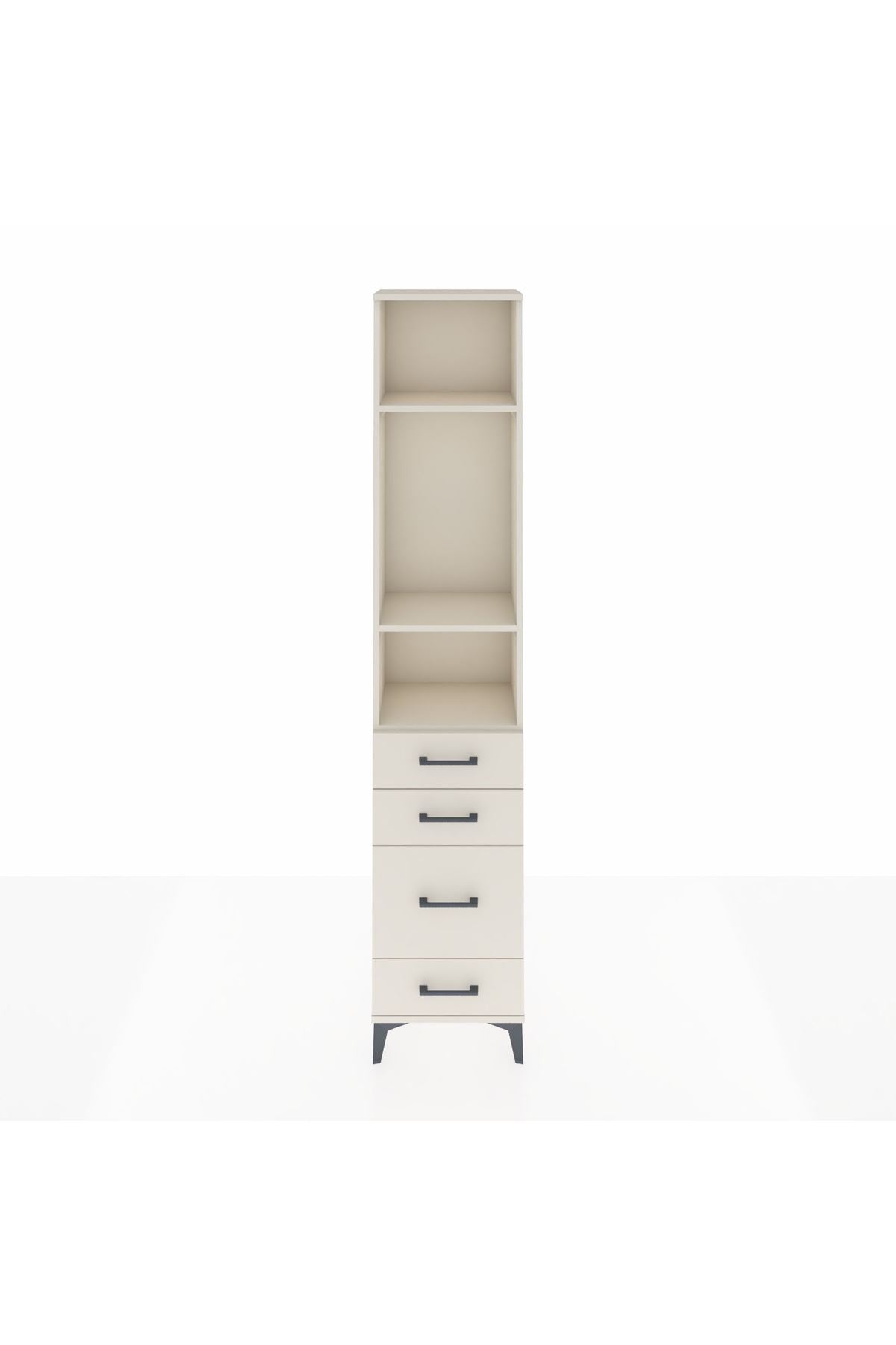Arges Dolap 3 Raflı 4 Çekmeceli 44x30x221 - S28M057V1A