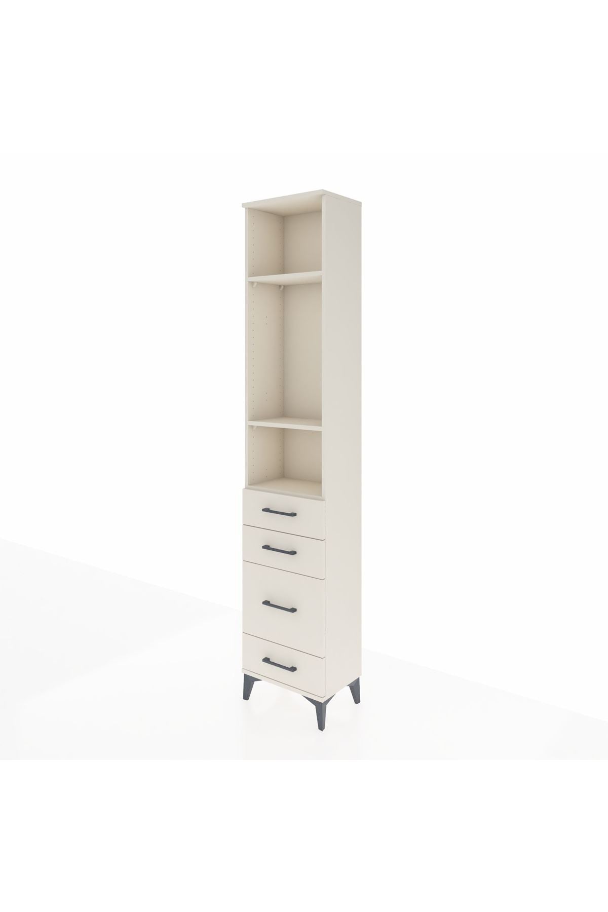 Arges Dolap 3 Raflı 4 Çekmeceli 44x30x221 - S28M057V1A