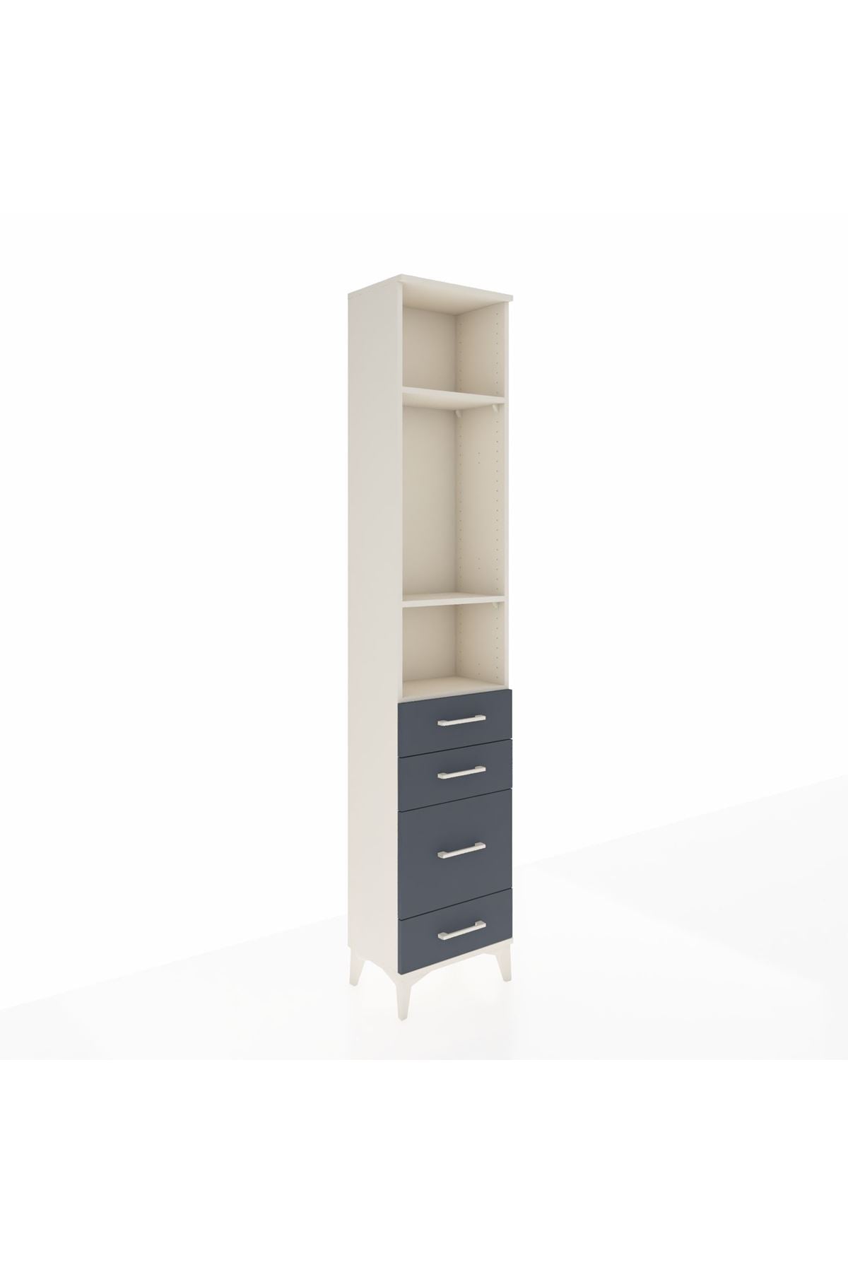 Arges Dolap 3 Raflı 4 Çekmeceli 44x30x221 - S28M057V2A