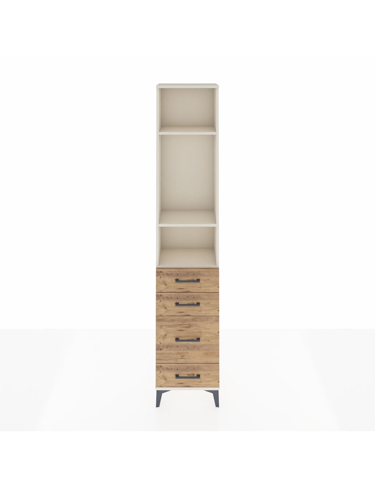 Arges Dolap 3 Raflı 4 Çekmeceli 44x30x221 - S28M057V3A