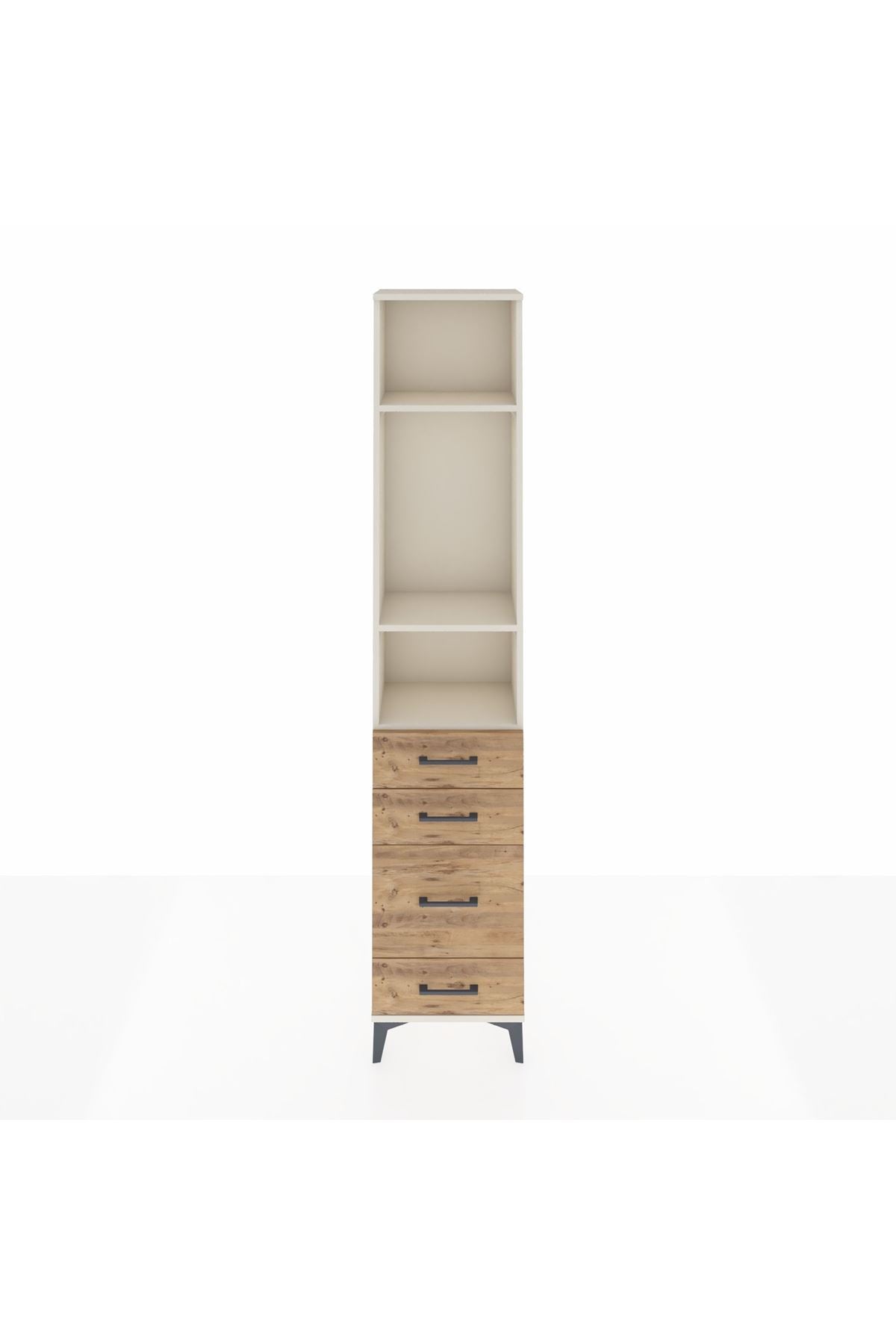 Arges Dolap 3 Raflı 4 Çekmeceli 44x30x221 - S28M057V3A