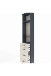 Arges Dolap 3 Raflı 4 Çekmeceli 44x30x221 - S28M057V4A