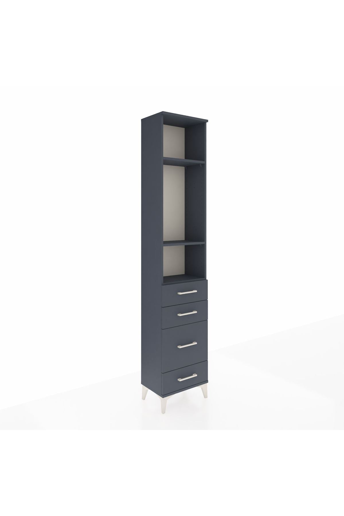 Arges Dolap 3 Raflı 4 Çekmeceli 44x30x221 - S28M057V5A