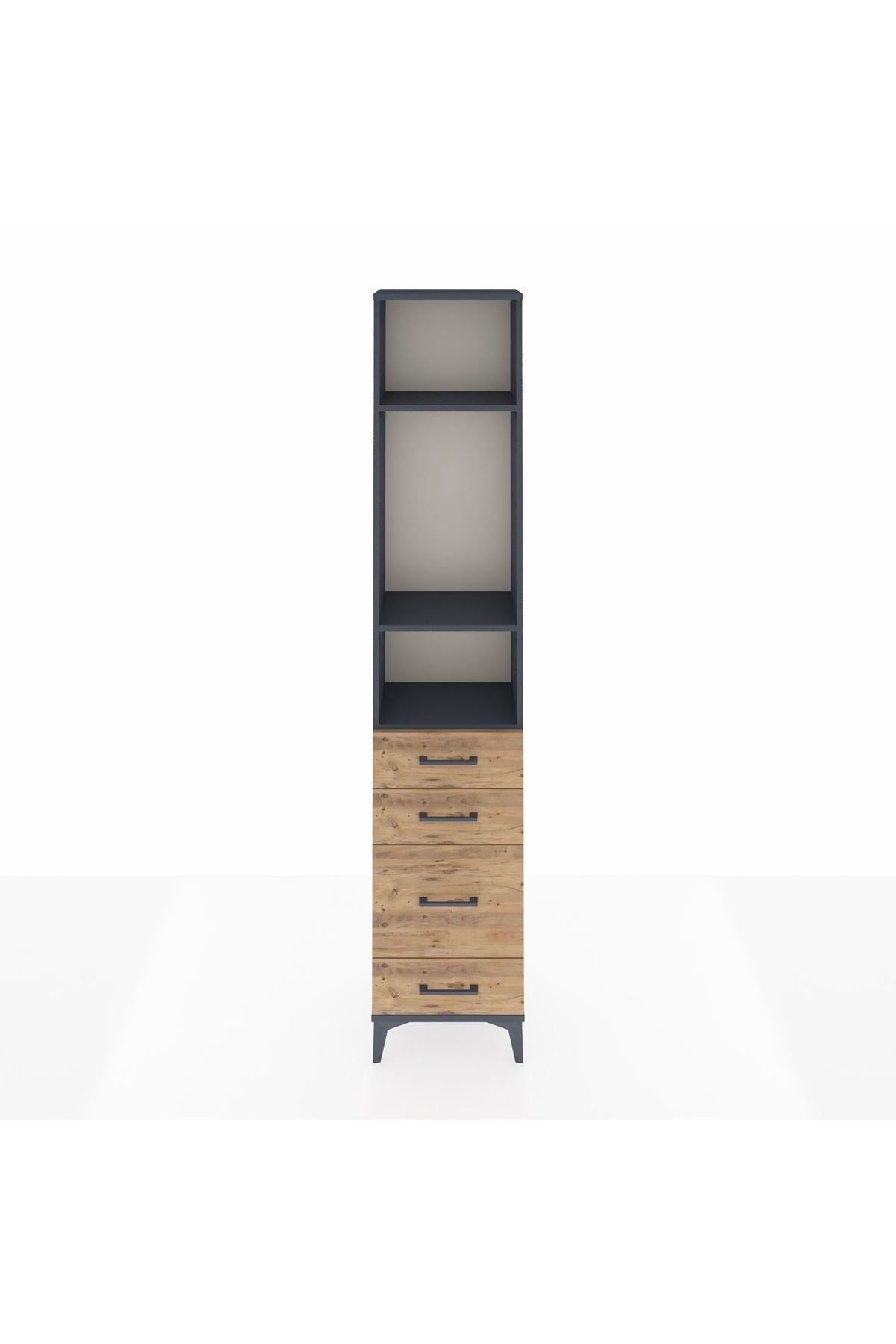 Arges Dolap 3 Raflı 4 Çekmeceli 44x30x221 - S28M057V6A