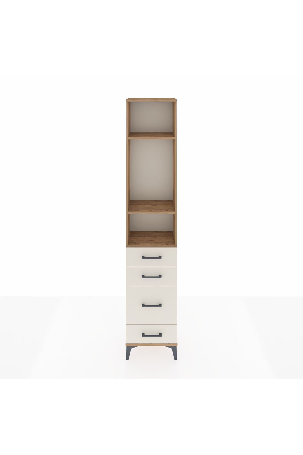 Arges Dolap 3 Raflı 4 Çekmeceli 44x30x221 - S28M057V7A