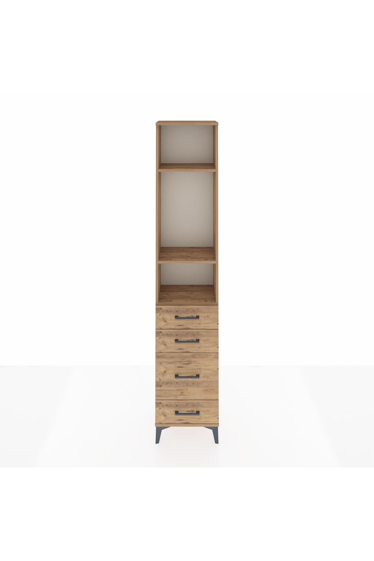 Arges Dolap 3 Raflı 4 Çekmeceli 44x30x221 - S28M057V9A