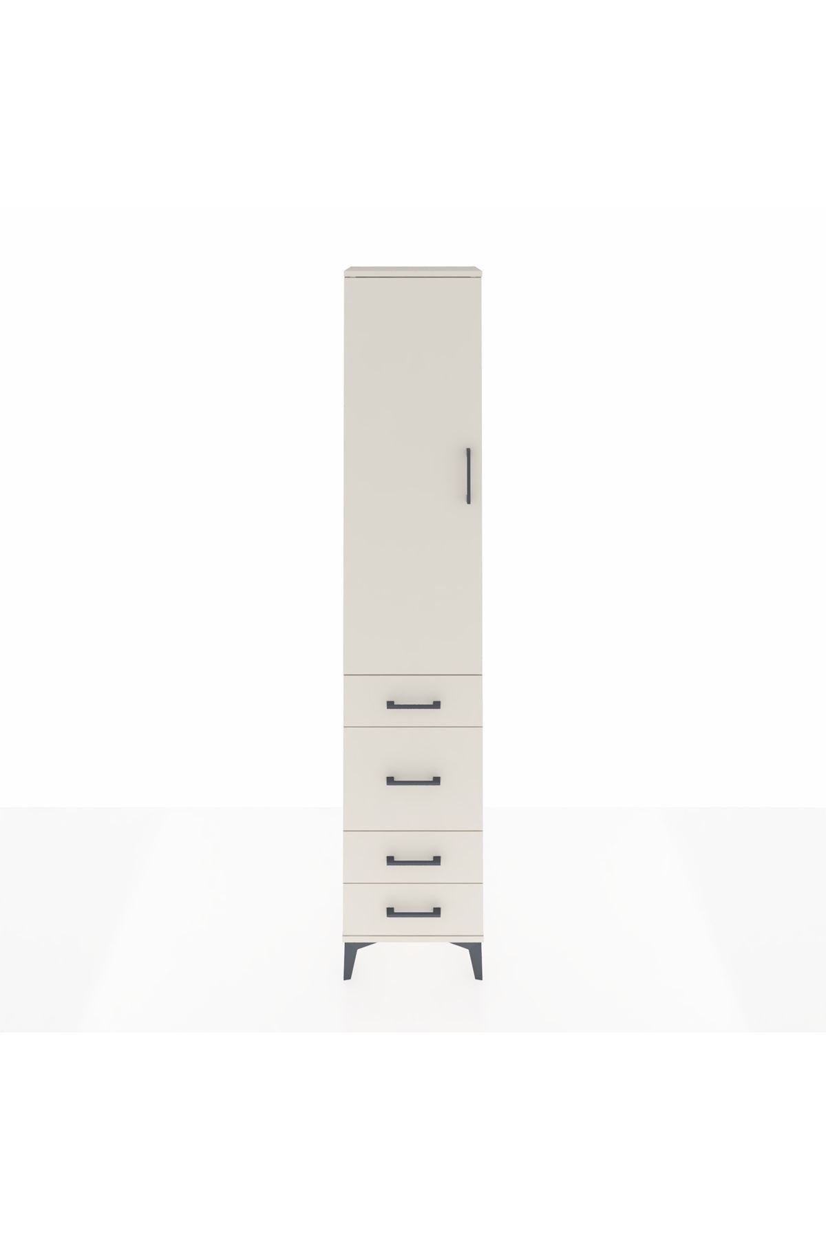 Arges Dolap 2 Raflı 4 Çekmeceli Tek Askılı 44x30x221 - S28M058V1A