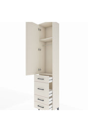 Arges Dolap 2 Raflı 4 Çekmeceli Tek Askılı 44x30x221 - S28M058V1A
