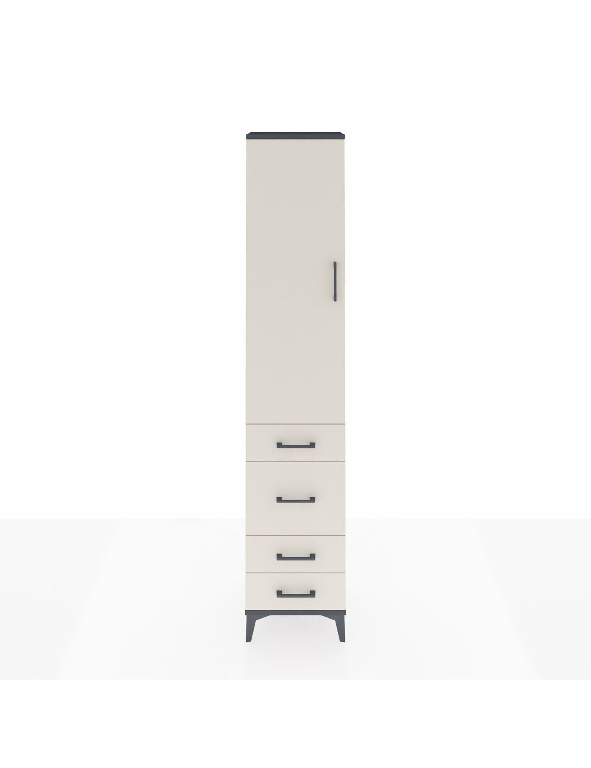 Arges Dolap 2 Raflı 4 Çekmeceli Tek Askılı 44x30x221 - S28M058V4A