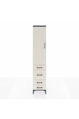 Arges Dolap 2 Raflı 4 Çekmeceli Tek Askılı 44x30x221