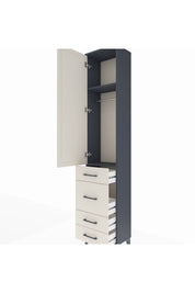 Arges Dolap 2 Raflı 4 Çekmeceli Tek Askılı 44x30x221 - S28M058V4A