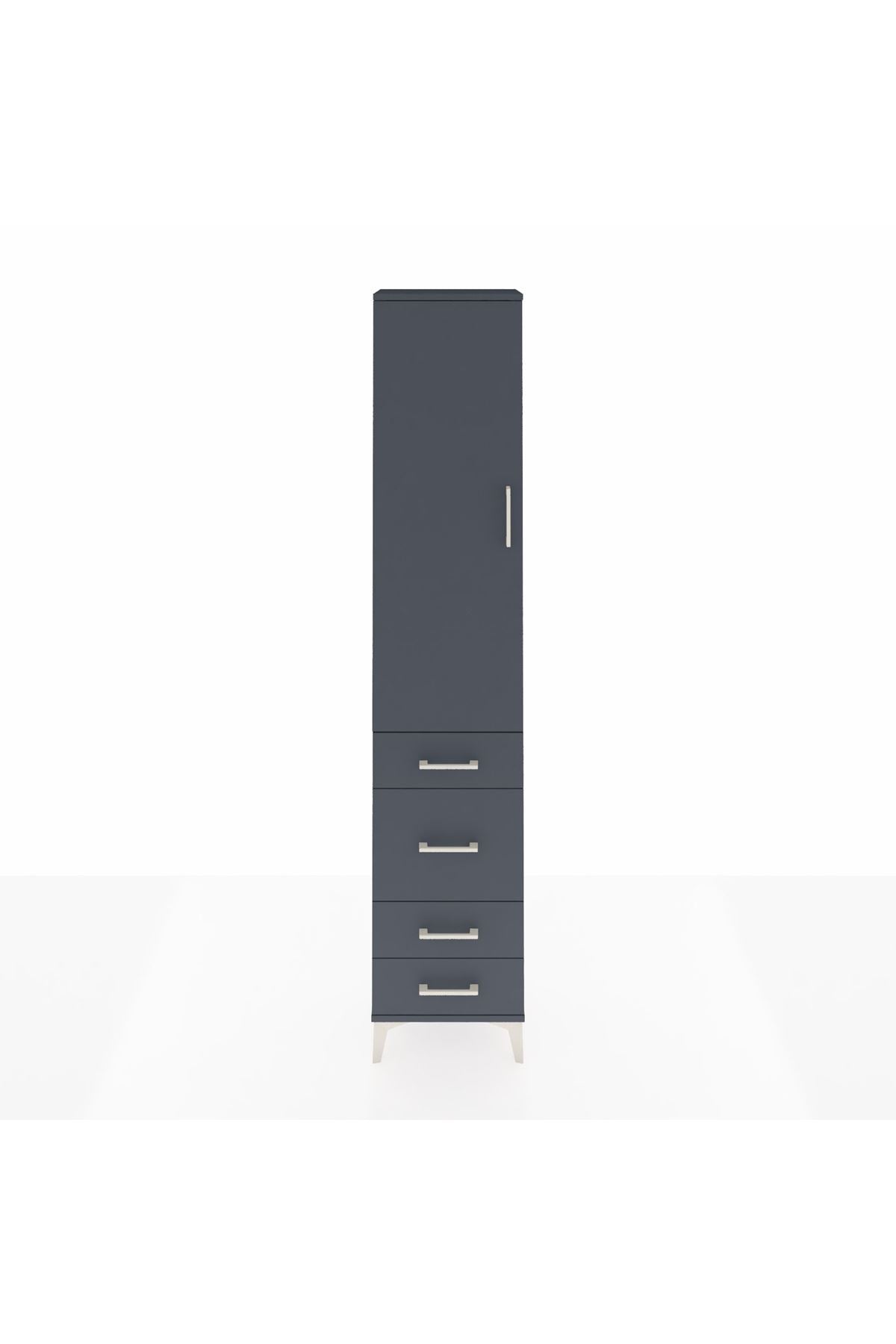 Arges Dolap 2 Raflı 4 Çekmeceli Tek Askılı 44x30x221 - S28M058V5A