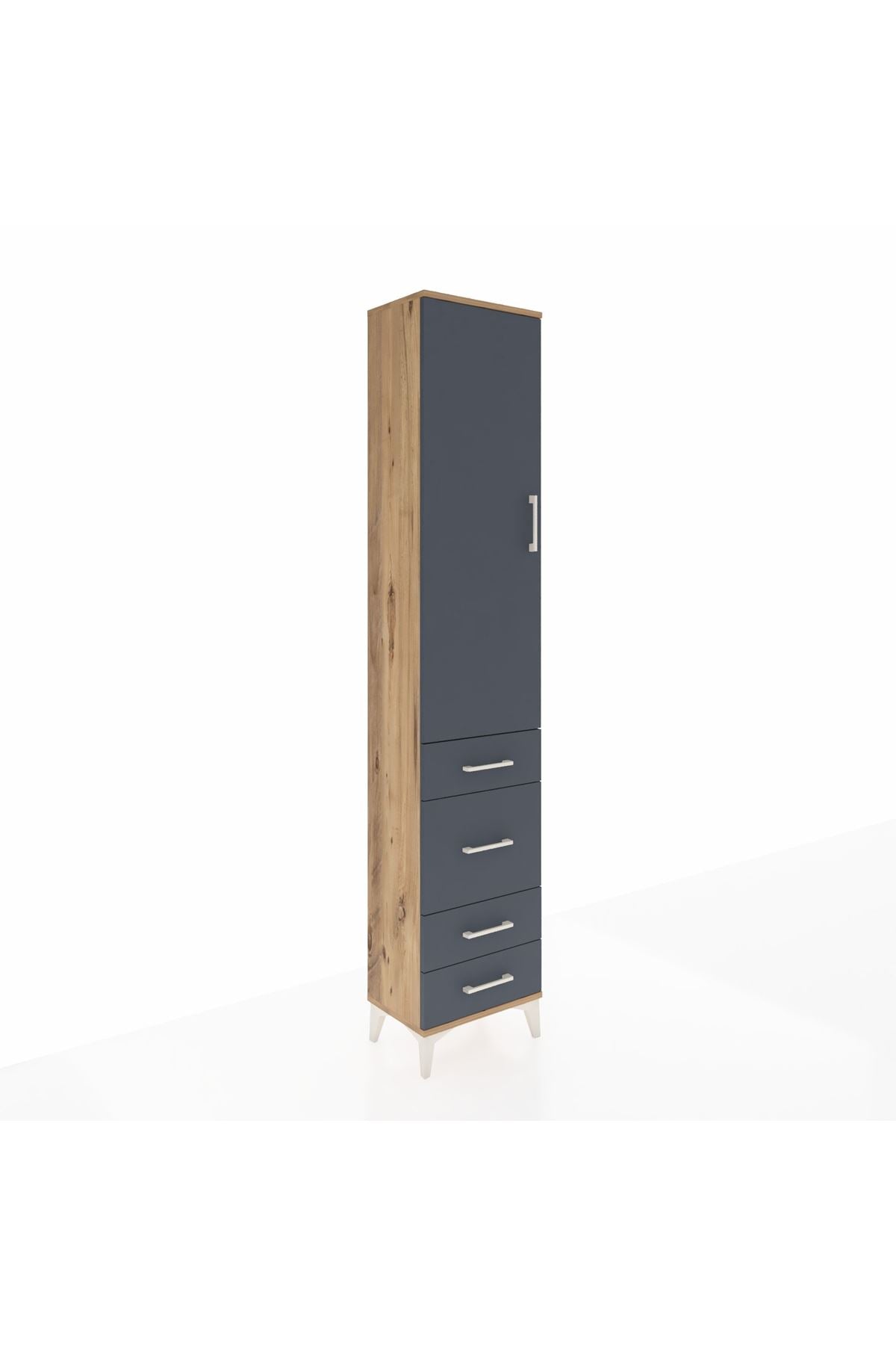 Arges Dolap 2 Raflı 4 Çekmeceli Tek Askılı 44x30x221 - S28M058V8A
