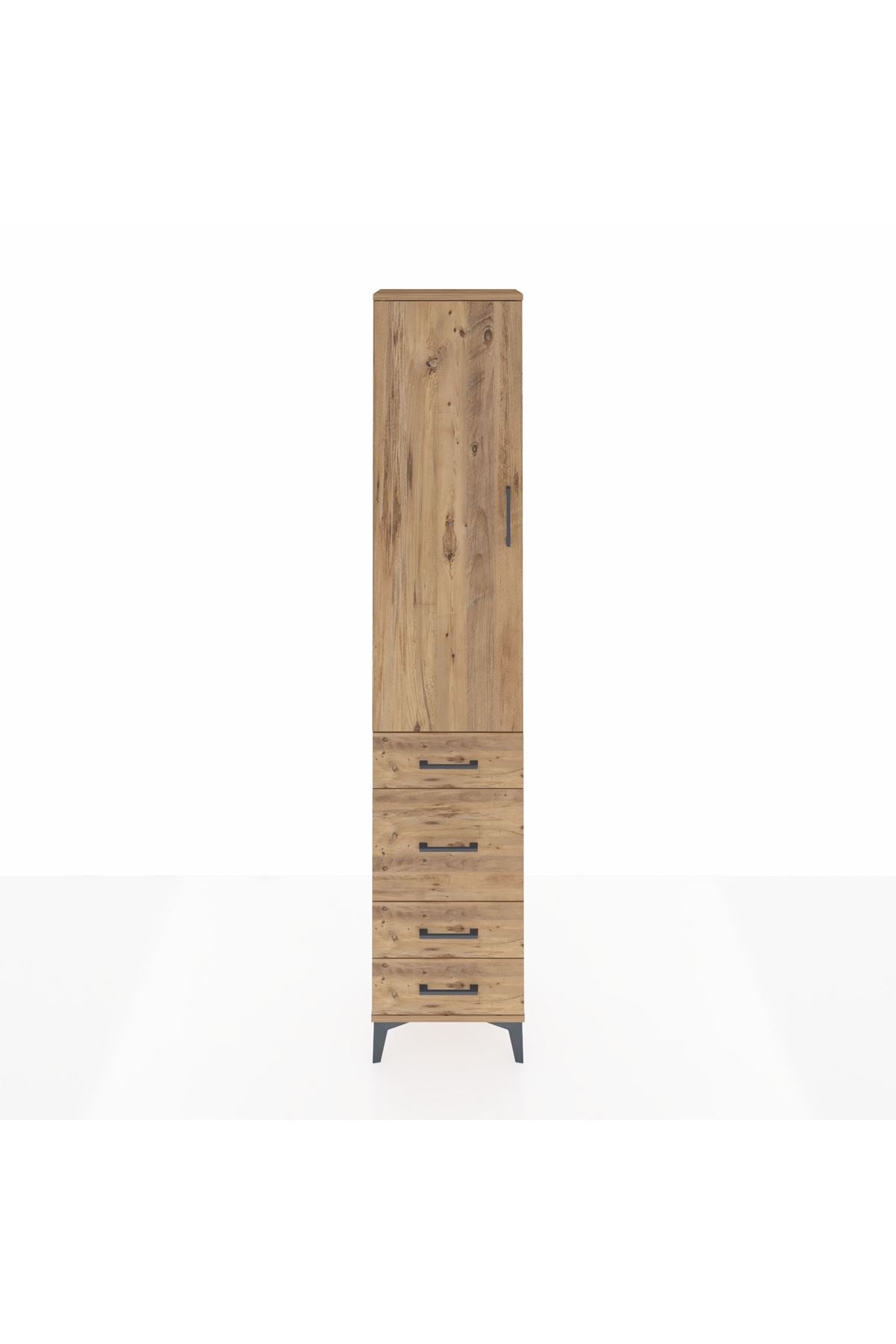 Arges Dolap 2 Raflı 4 Çekmeceli Tek Askılı 44x30x221 - S28M058V9A