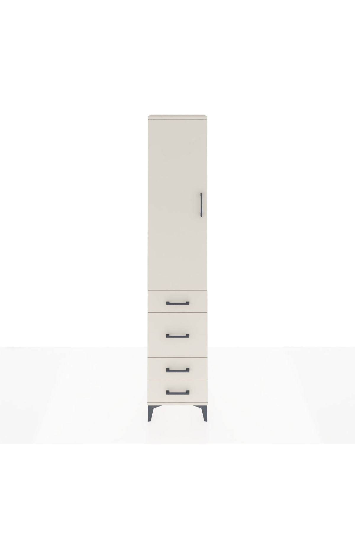 Arges Dolap 3 Raflı 4 Çekmeceli Tek Kapaklı 44x30x221 - S28M059V1A